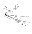 MOTOR - PUMP MECHANISM Diagram and Parts List for ZBD3500ZZ1BB  General Electric Dishwasher