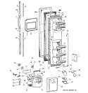 FREEZER DOOR Diagram and Parts List for TFX22APDAWW  General Electric Refrigerator