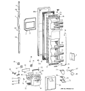 FREEZER DOOR Diagram and Parts List for TFX22XPDAWW  General Electric Refrigerator