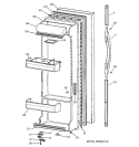 FRESH FOOD DOOR Diagram and Parts List for TFX26XPDAAA  General Electric Refrigerator