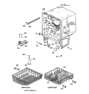 BODY PARTS Diagram and Parts List for GSD3230ZZ2WW  General Electric Dishwasher