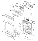 ESCUTCHEON & DOOR ASSEMBLY Diagram and Parts List for GSD4940C01SS  General Electric Dishwasher