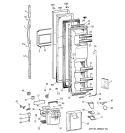 FREEZER DOOR Diagram and Parts List for TFS22PPBCBS  General Electric Refrigerator