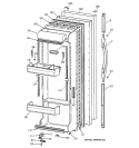 FRESH FOOD DOOR Diagram and Parts List for TFS25PPBCBS  General Electric Refrigerator