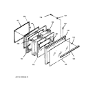 DOOR Diagram and Parts List for JBP58LY1WH  General Electric Range