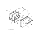 Part Location Diagram of WB55T10001 GE OVEN DOOR LINING