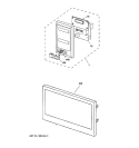 MICROWAVE CONTROL PANEL & DOOR Diagram and Parts List for JKP85BA3BB  General Electric Microwave Oven Combo