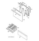 DOOR PARTS Diagram and Parts List for JBS02C1WH  General Electric Range