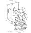 FRESH FOOD SECTION Diagram and Parts List for TFX26VPDAWW  General Electric Refrigerator