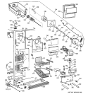 FREEZER SECTION Diagram and Parts List for TPG21JRDABB  General Electric Refrigerator