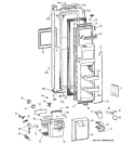 FREEZER DOOR Diagram and Parts List for TPG21KRDAWH  General Electric Refrigerator