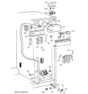 FRESH FOOD SECTION Diagram and Parts List for TFX22KRDAWW  General Electric Refrigerator