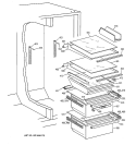 FRESH FOOD SHELVES Diagram and Parts List for CSK28DRBEAA  Hotpoint Refrigerator