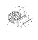 DOOR Diagram and Parts List for RB754GY3AD  Hotpoint Range
