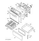 Part Location Diagram of WB07K10125 GE TRIM VENT DOOR (WHITE)