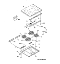 COOKTOP Diagram and Parts List for RB787GY3BB  Hotpoint Range