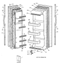 DOORS Diagram and Parts List for MSG20GABEWW  General Electric Refrigerator