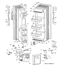 DOORS Diagram and Parts List for MRSC20KWBEWH  General Electric Refrigerator