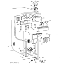 FRESH FOOD SECTION Diagram and Parts List for MRSC20KWBEWH  General Electric Refrigerator