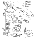FREEZER SECTION Diagram and Parts List for MSG20GWBEWW  General Electric Refrigerator
