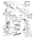 FREEZER SECTION Diagram and Parts List for MSK22GRBEAD  General Electric Refrigerator