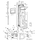 FREEZER DOOR Diagram and Parts List for MSG28DHCEWW  General Electric Refrigerator