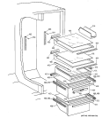 SHELF PARTS Diagram and Parts List for MSG28DHCEWW  General Electric Refrigerator