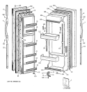 DOORS Diagram and Parts List for MSK25GACEAA  General Electric Refrigerator