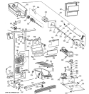 FREEZER SECTION Diagram and Parts List for MSK25GRBEAA  General Electric Refrigerator