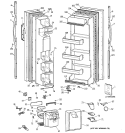 DOORS Diagram and Parts List for MSZ20BWBEWW  General Electric Refrigerator