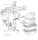 FRESH FOOD SECTION Diagram and Parts List for MSZ20GWCEWW  General Electric Refrigerator