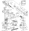 FREEZER SECTION Diagram and Parts List for MST25GRBEWW  General Electric Refrigerator