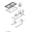 BURNER ASSEMBLY Diagram and Parts List for ZGU36N6YSS  General Electric Cooktop