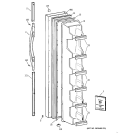 FREEZER DOOR Diagram and Parts List for TFX20JABAWW  General Electric Refrigerator