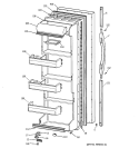 FRESH FOOD DOOR Diagram and Parts List for TFX20JABAWW  General Electric Refrigerator