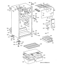 CABINET Diagram and Parts List for CTX17BABBRWW  Hotpoint Refrigerator