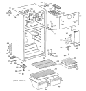 CABINET Diagram and Parts List for MTT14EABBRAA  General Electric Refrigerator