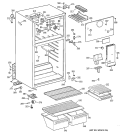 CABINET Diagram and Parts List for MTG14EACBRWW  General Electric Refrigerator