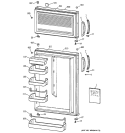 DOORS Diagram and Parts List for TDX9SNYCRWH  General Electric Refrigerator