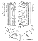 DOORS Diagram and Parts List for CSX22BCBBWH  Hotpoint Refrigerator