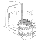 FRESH FOOD SHELVES Diagram and Parts List for CSX22BCBBWH  Hotpoint Refrigerator