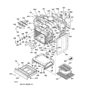 BODY & DRAWER PARTS Diagram and Parts List for JBP66WB1WW  General Electric Range