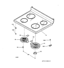 Part Location Diagram of WB62T10020 GE GLASS MAINTOP KIT Assembly