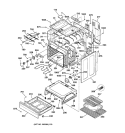 BODY & DRAWER PARTS Diagram and Parts List for JBP48AB1AA  General Electric Range