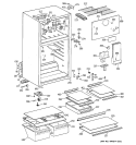 CABINET Diagram and Parts List for CTX16HABJRWW  Hotpoint Refrigerator