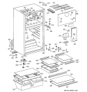 CABINET Diagram and Parts List for CTX17KABJRAA  Hotpoint Refrigerator