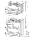 DOORS Diagram and Parts List for CTX14CABJLWW  Hotpoint Refrigerator