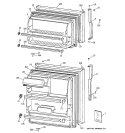 DOORS Diagram and Parts List for CTX14BABJRWW  Hotpoint Refrigerator