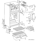 CABINET Diagram and Parts List for MTG14EACCRWW  General Electric Refrigerator