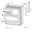 FRESH FOOD DOOR Diagram and Parts List for CTX18GACCRAA  Hotpoint Refrigerator